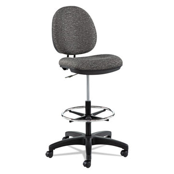 Alera® Alera Interval Series Swivel Task Stool, Supports 275 Lb, 23.93" To 34.53" Seat Height, Graphite Gray Seat-back, Black Base freeshipping - TVN Wholesale